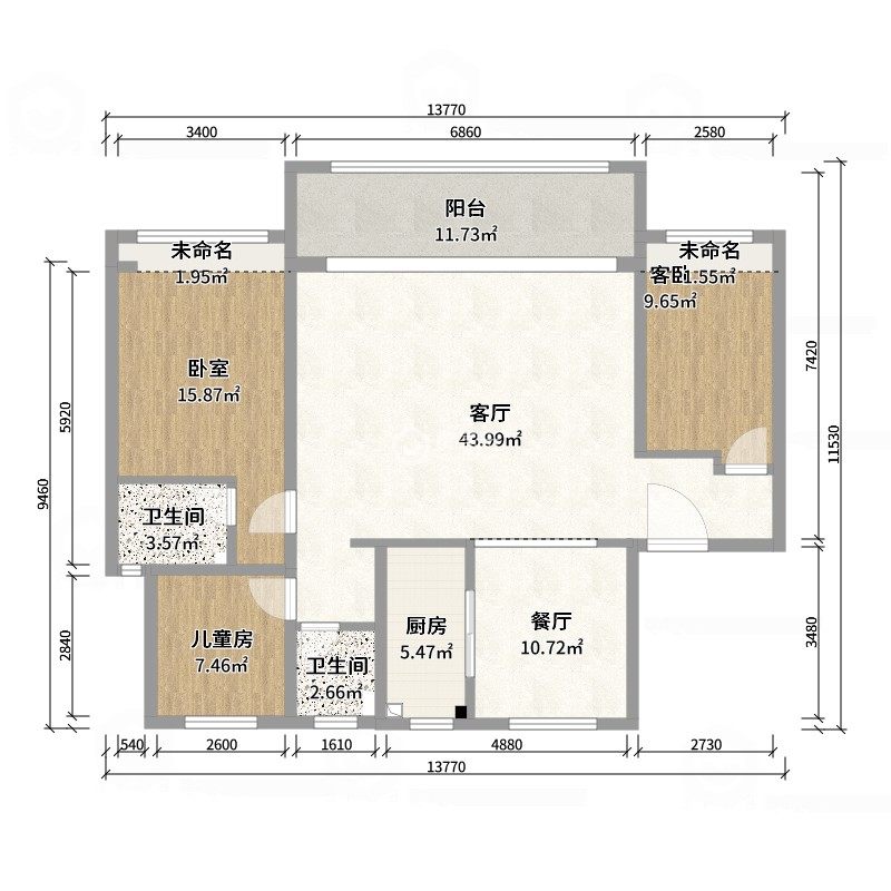 山水龙城户型图图片