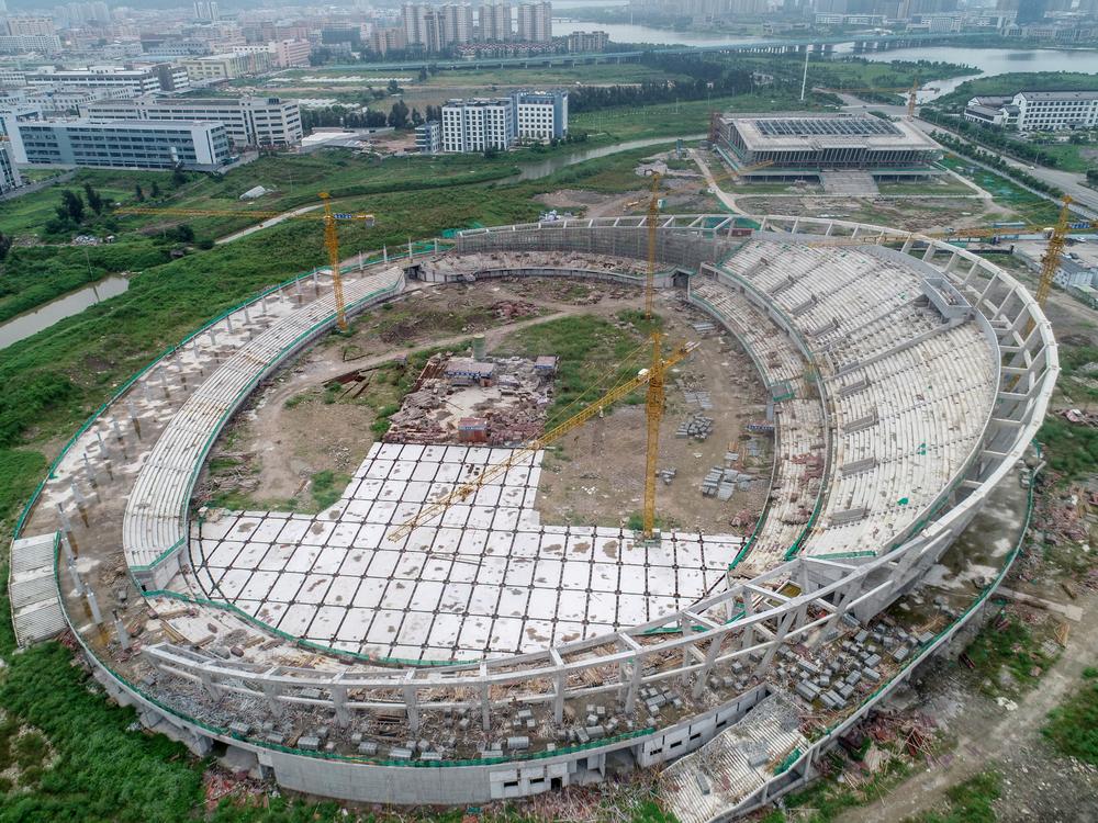 中国台州网丨新城体育中心建设正酣
