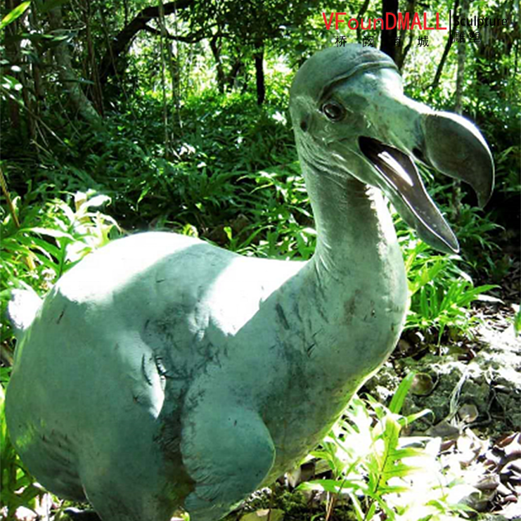 life size garden antique bronze dodo bird sculpture