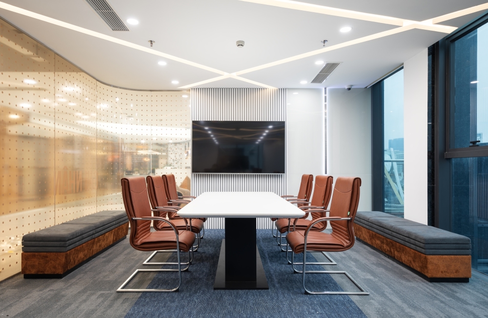 投资公司办公室装修效果图,处处细节显人性