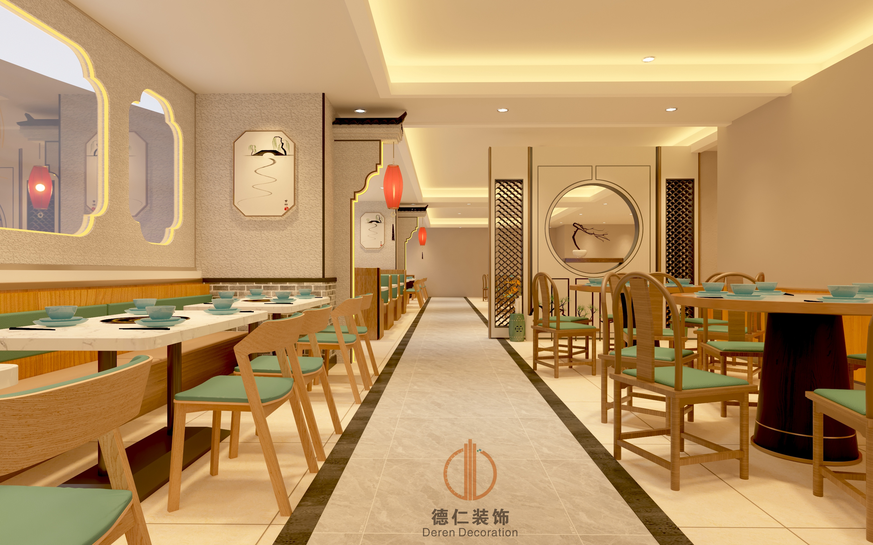 广州餐饮店装修设计,广州中式餐厅装修设计,营造舒适优雅的环境
