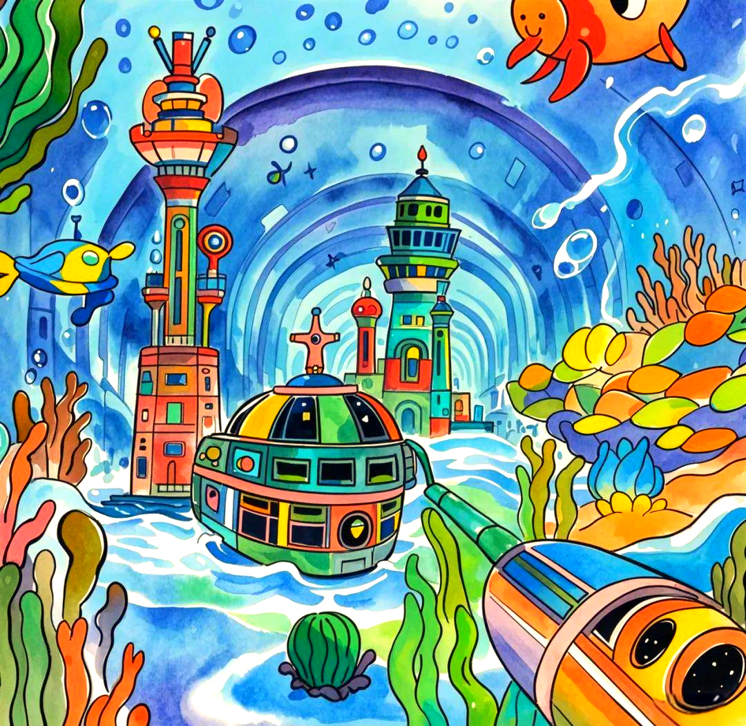 想象力又富有未来感的科幻儿童画,以此表达他们对未来世界的无尽憧憬