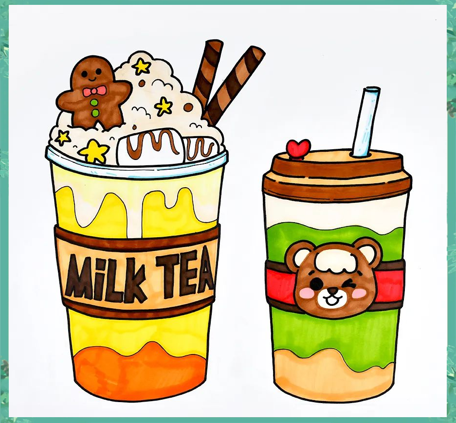 绘画指南:如何绘制一杯暖冬奶茶?