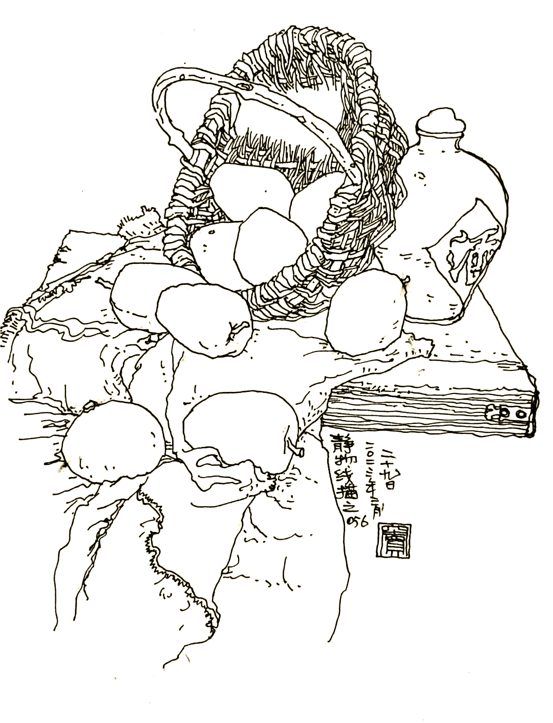 100幅钢笔画静物,让生活更美好