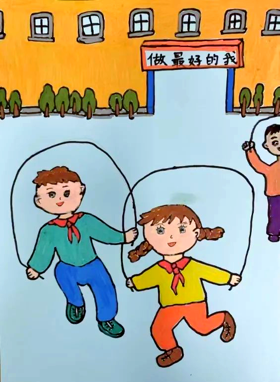 校园课间生活精彩纷呈,小画师用画笔记录快乐时光