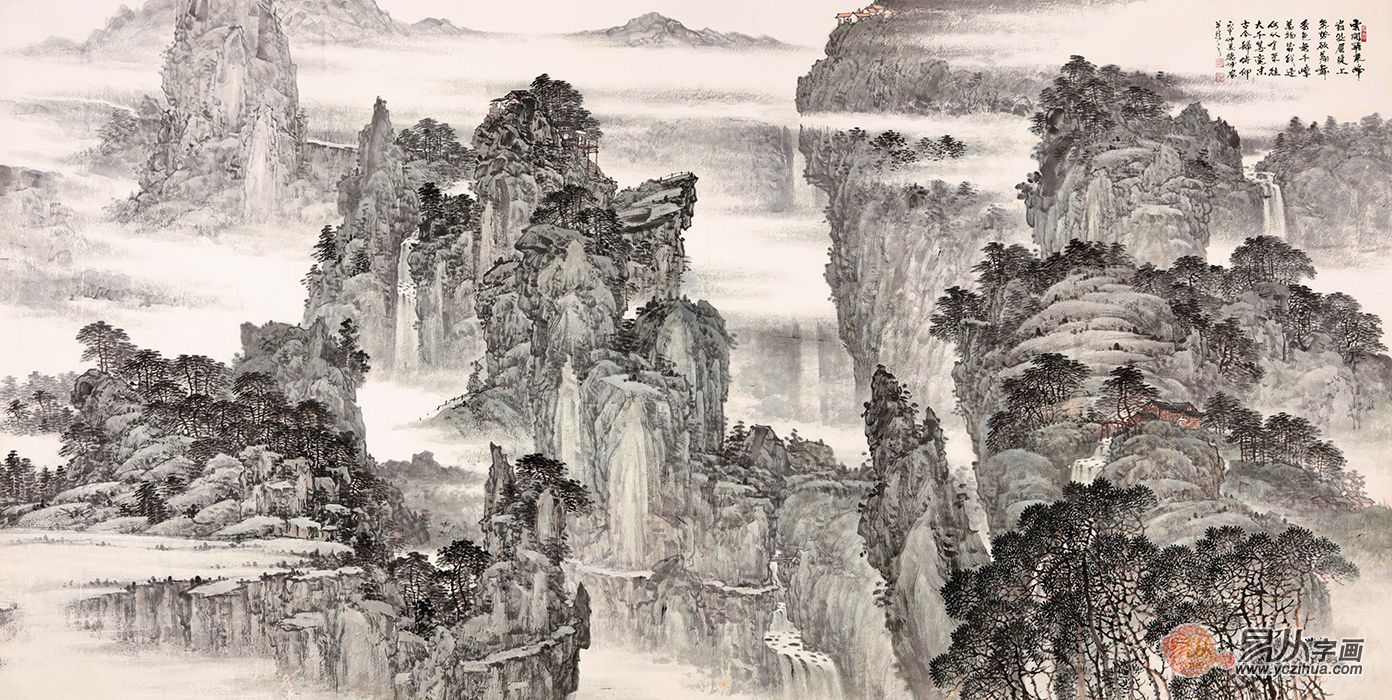 国画收藏:林德坤手绘山水画 让你感受文化底蕴