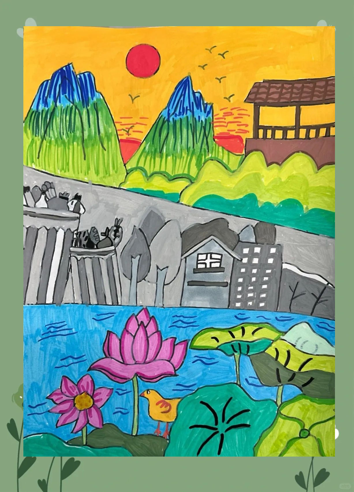 兴安青少年助力生态保护:绘画大赛精彩作品回顾