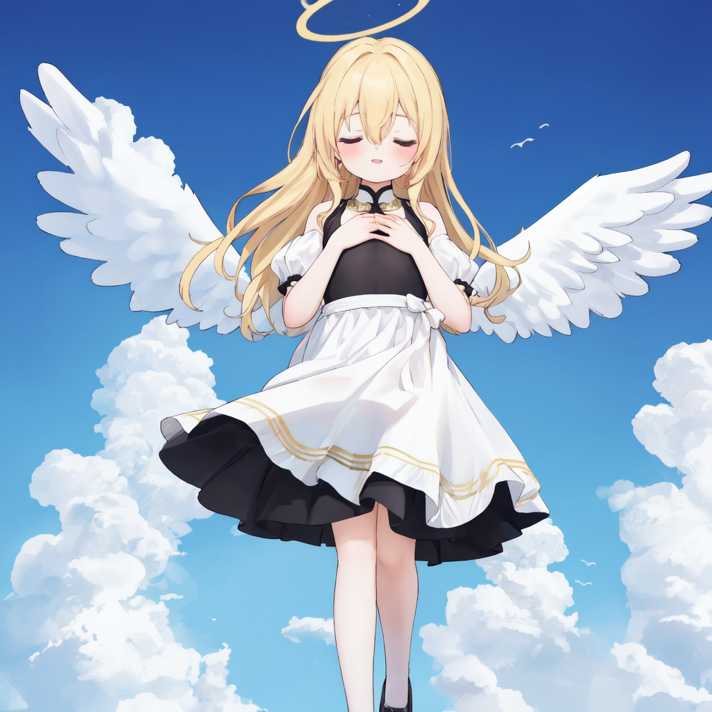 微笑着为你祈祷的可爱天使