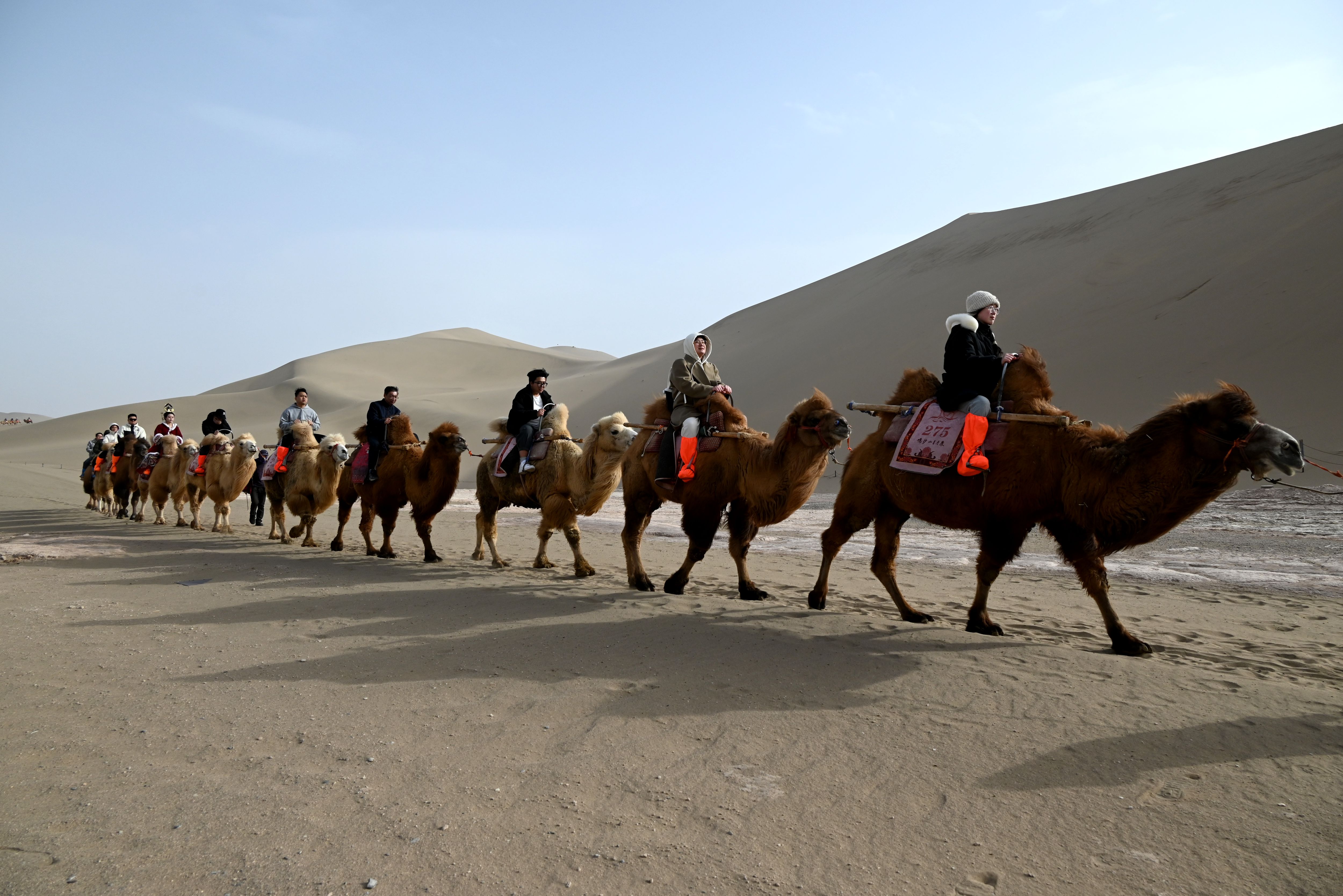 甘肃敦煌：“五一”临近旅游热