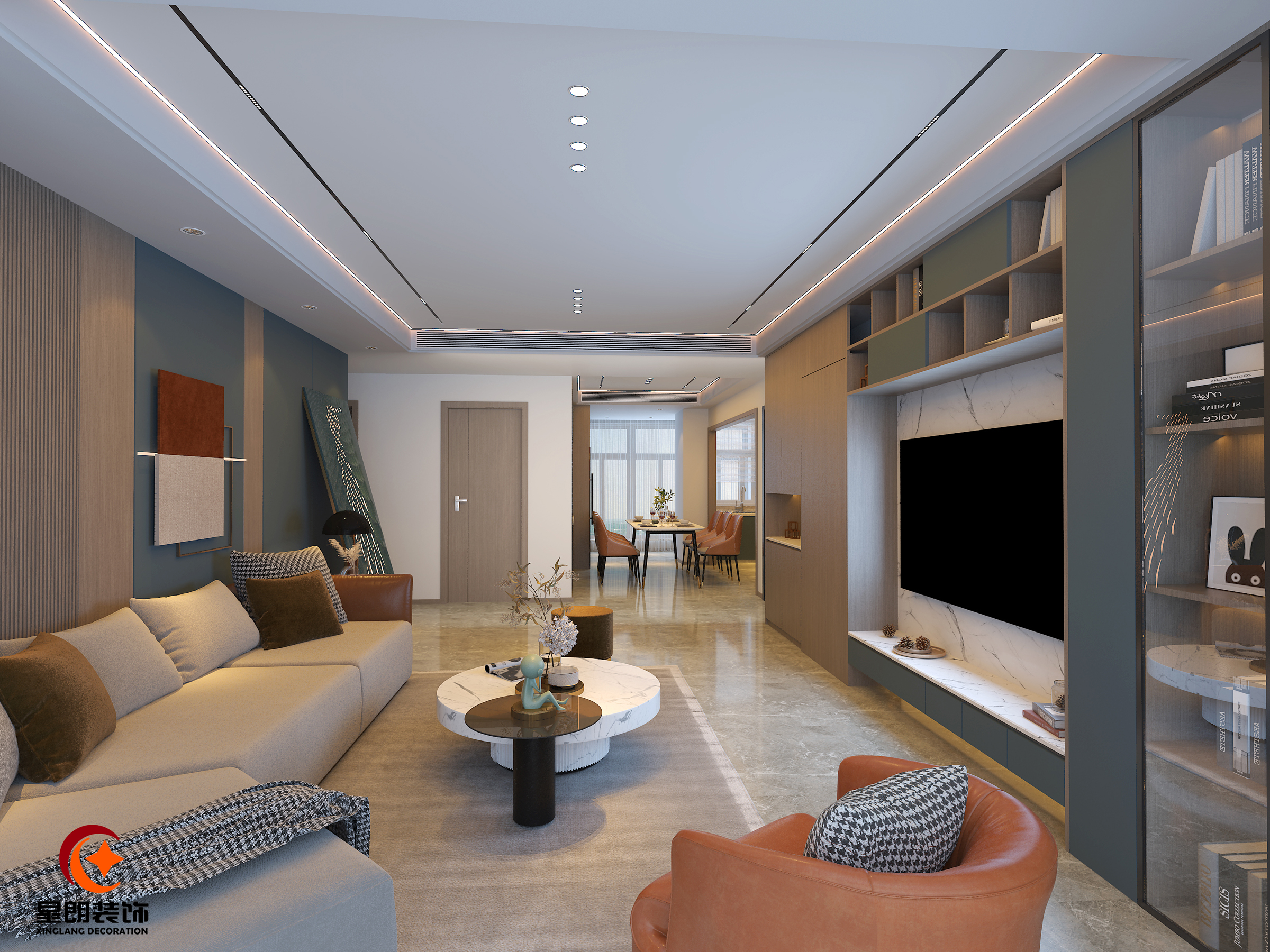 君悦湾现代轻奢装修案例-烟台星朗装饰作品