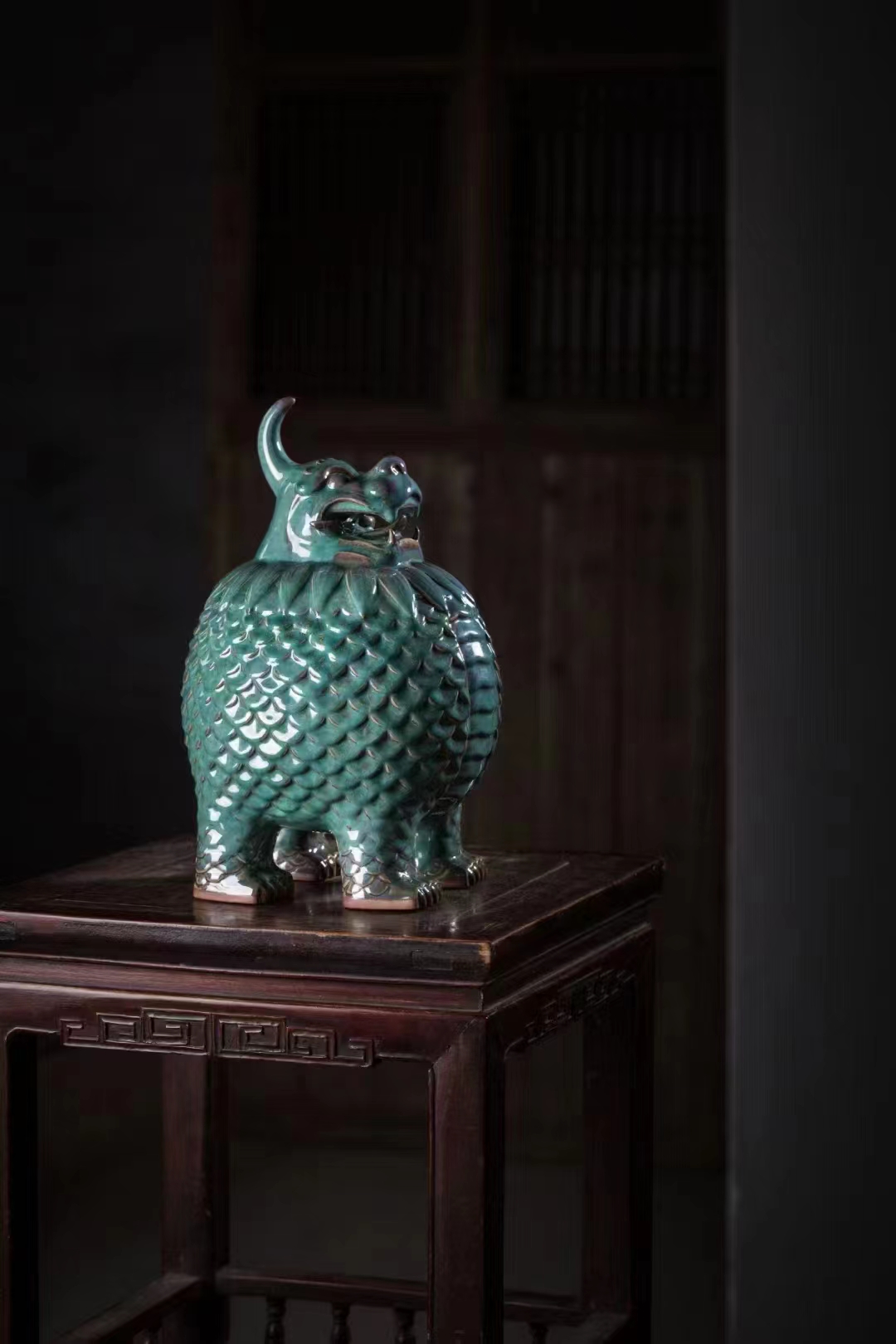 中国钧瓷 非遗匠制 钧瓷《天禄貔貅》大师李亚洲作品鉴赏