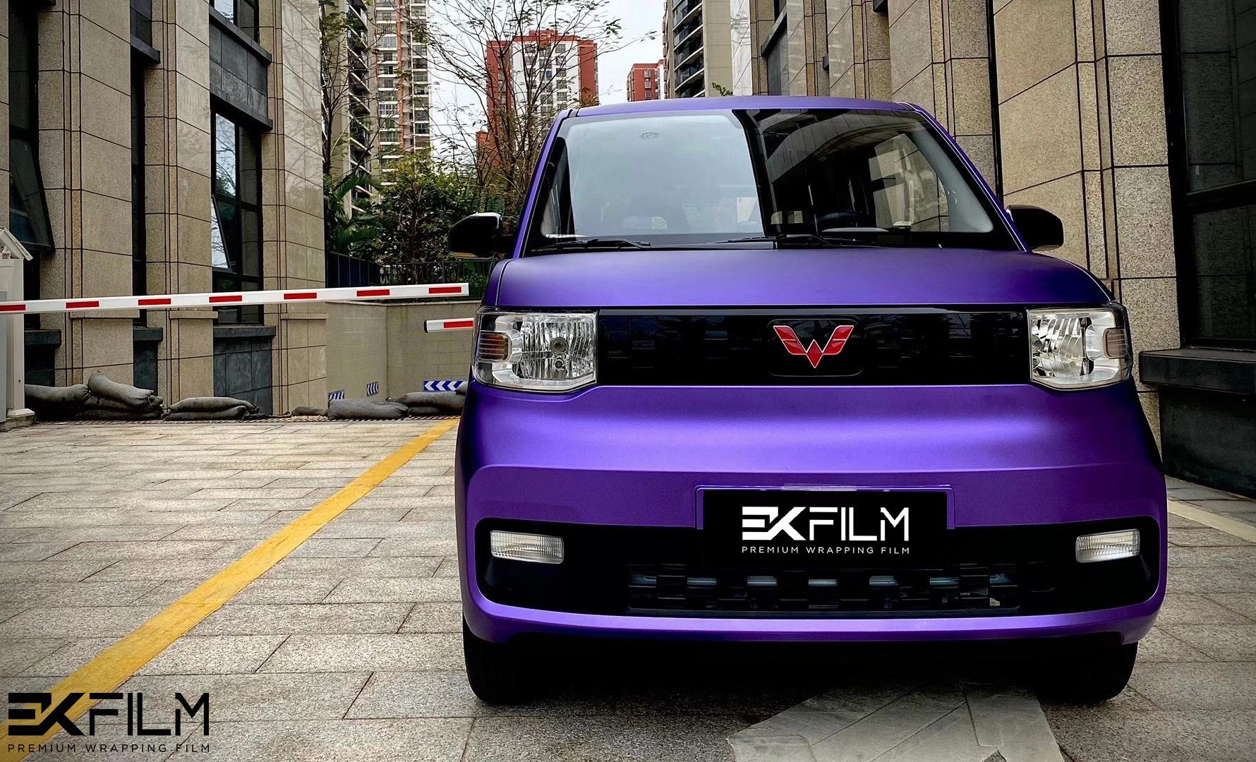 ek改色膜:五菱mini改色超亚金属紫