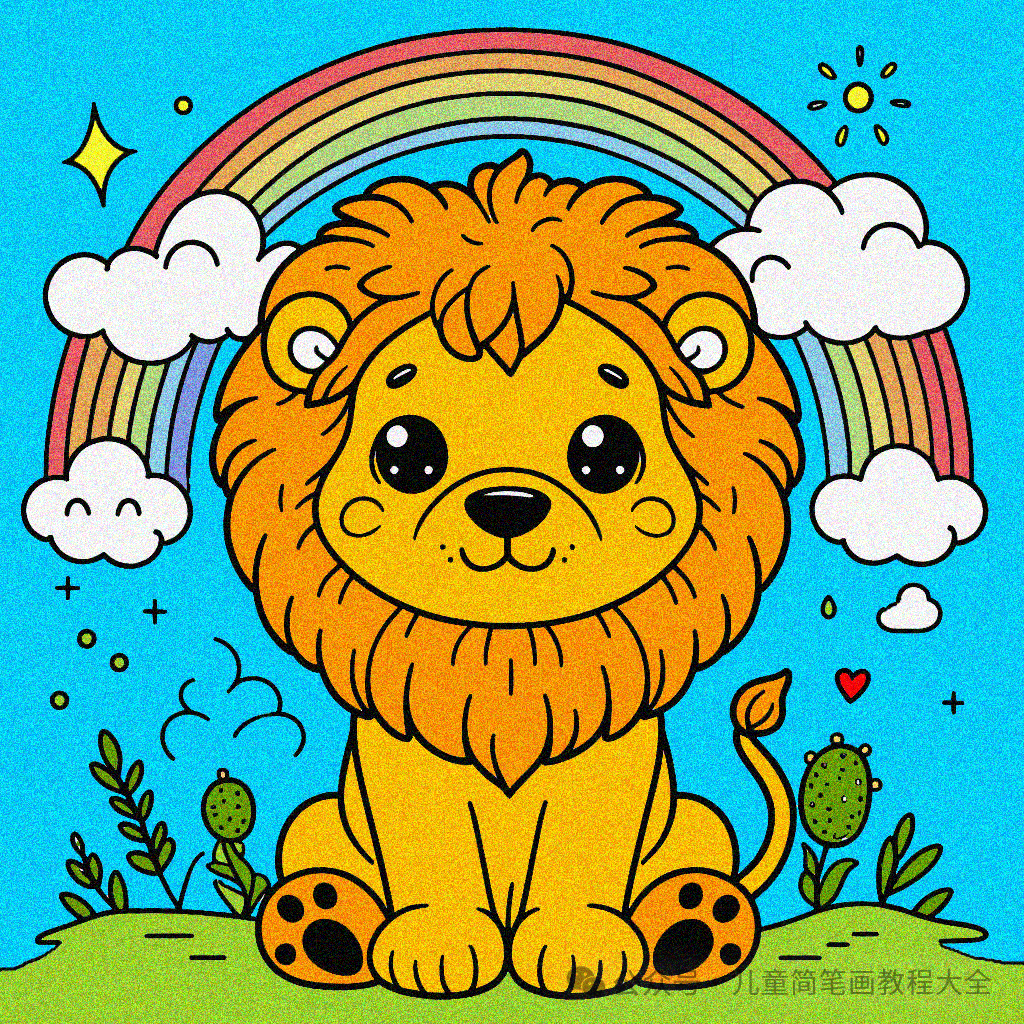 狮子王的彩色世界:绘画与涂色创意