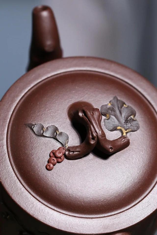 「秋实」宜兴丁洪斌原矿紫砂茶壶