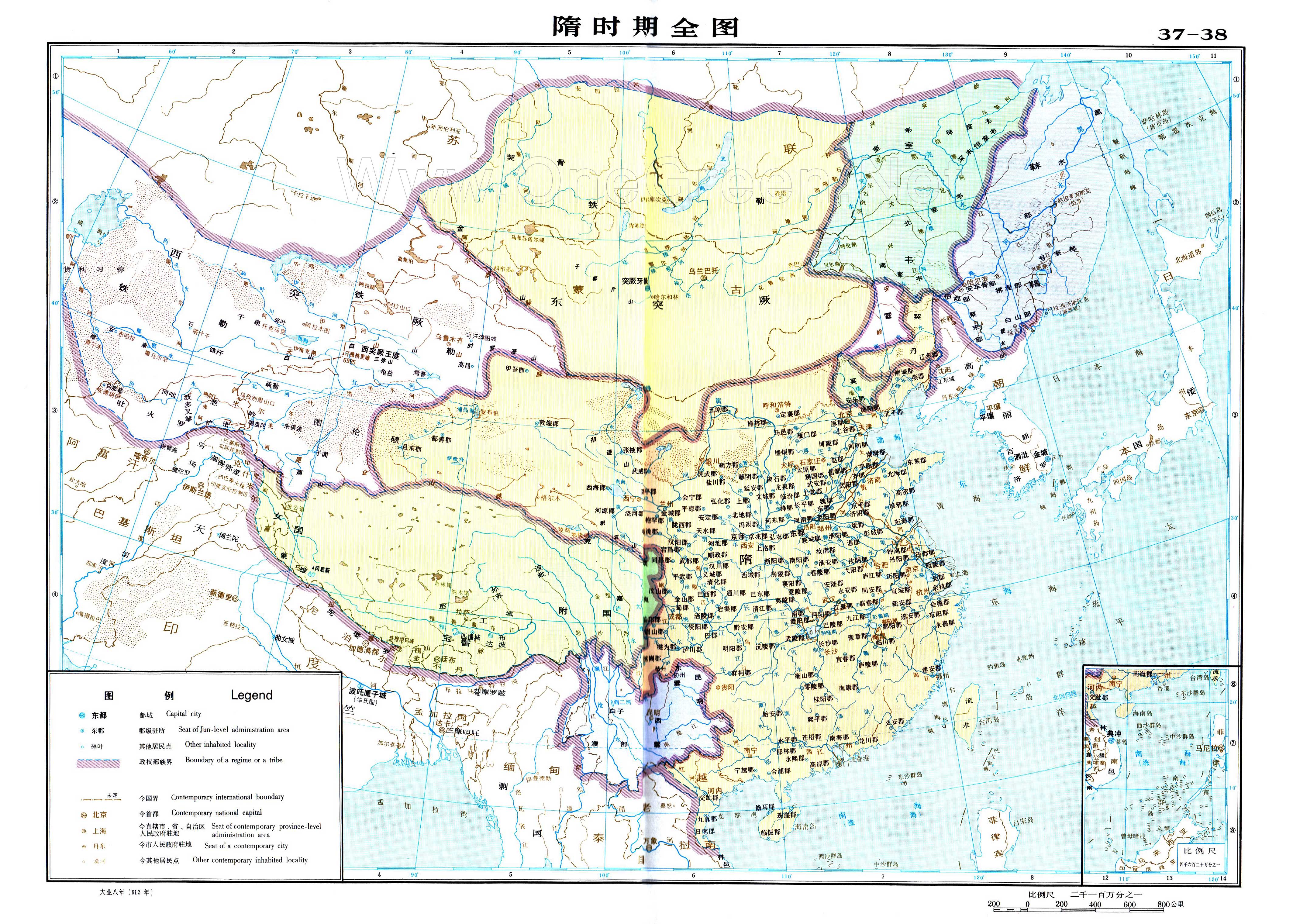 隋炀帝杨广和隋文帝杨坚相比,两人谁的功绩更大一点呢?