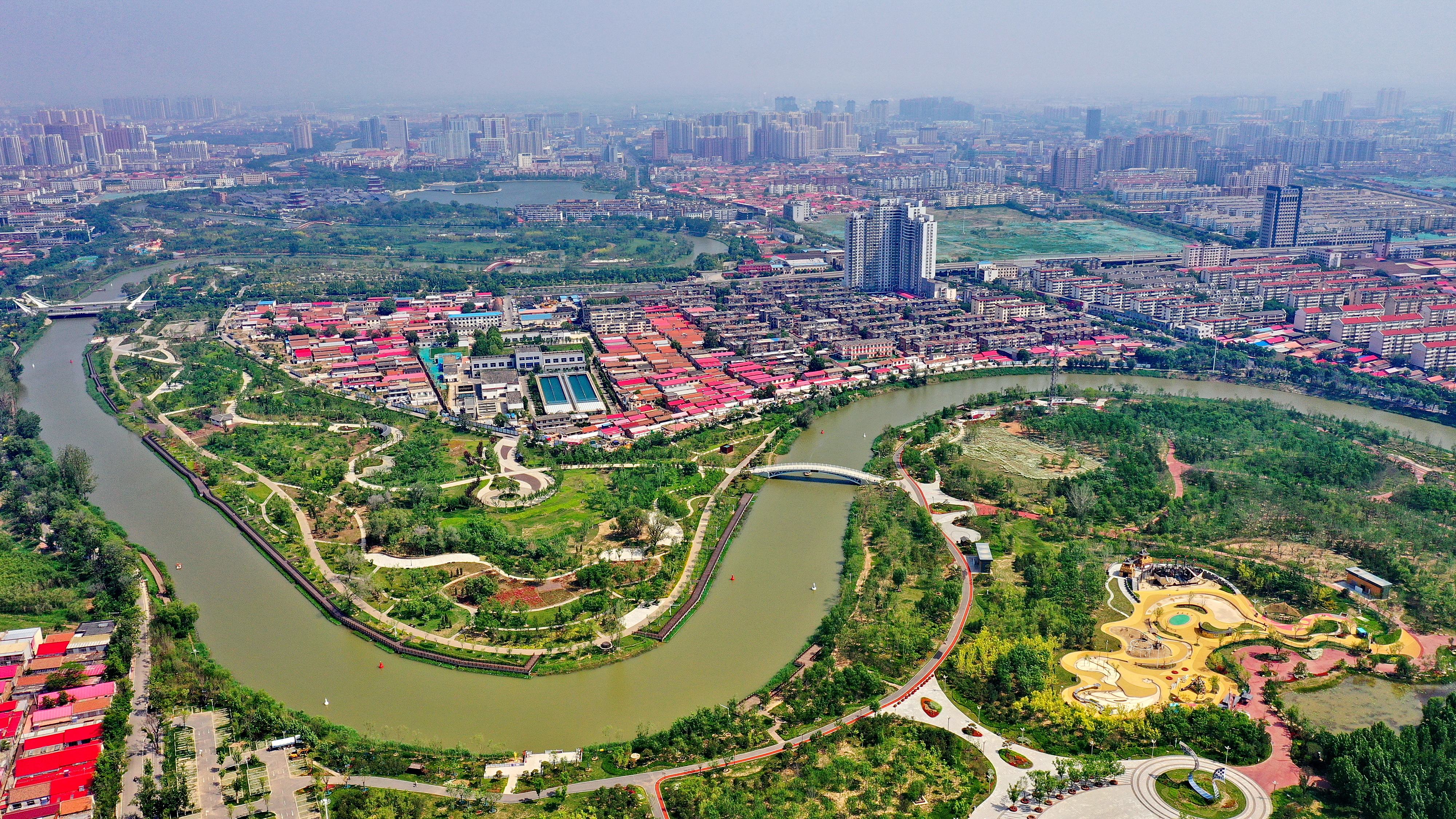 天空之眼瞰沧州:运河古郡展新颜