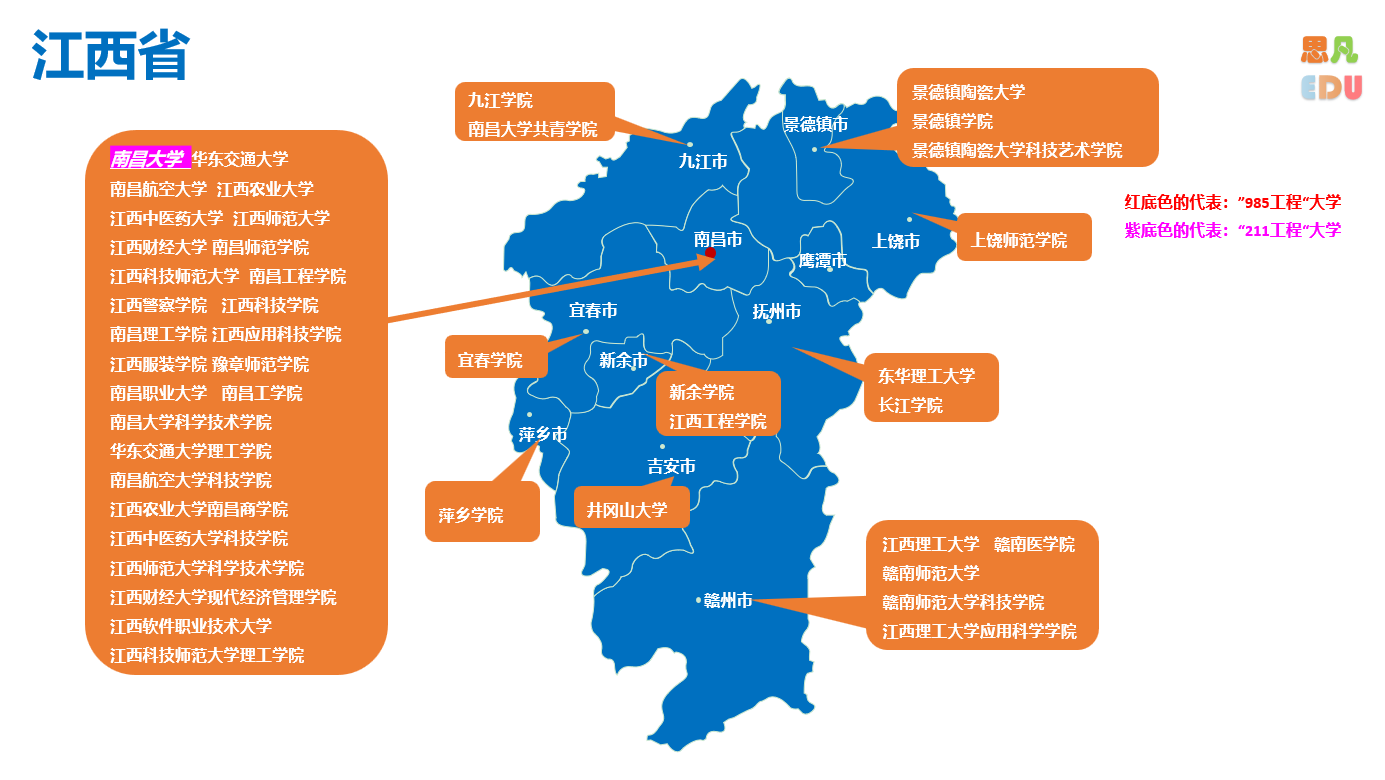 南昌所有大学分布图图片