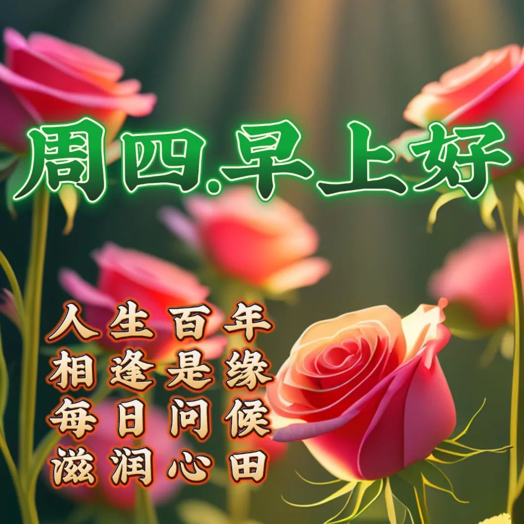 周四早安,温馨祝福图片带字