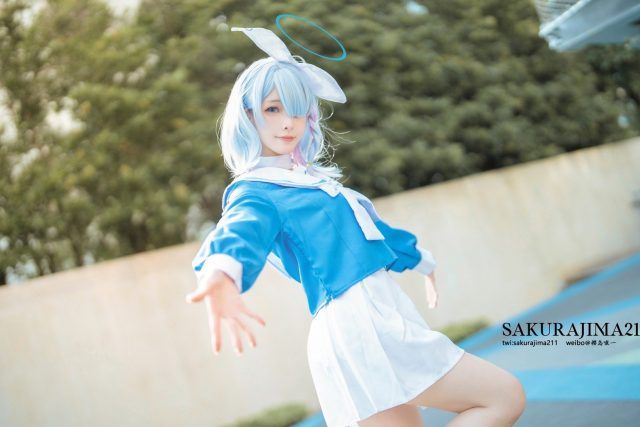 樱岛嗷一cos阿洛娜,开启甜蜜的蓝色梦幻之旅