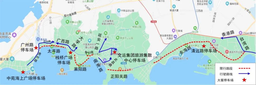 青岛摩托车禁行路段图图片