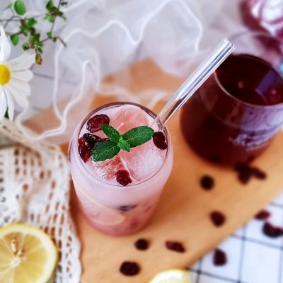 蔓越莓柠檬养乐多,全家都爱吃!方便又好做!