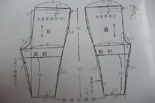 婴儿包脚棉裤裁剪教程图片