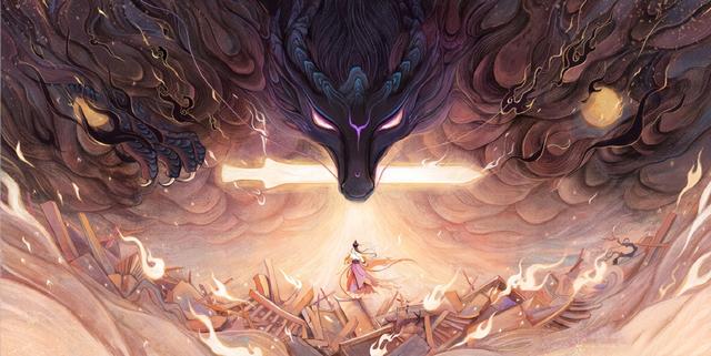 精美龙九子古风插画