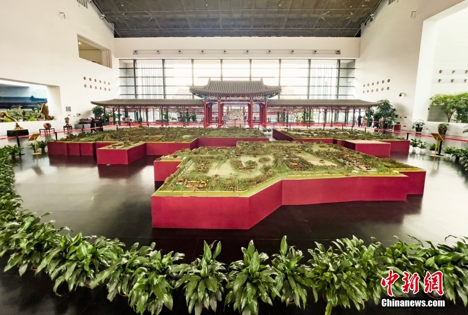 中国园林博物馆展示圆明园全景立雕模型