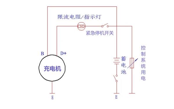 车上的调节器,发电机和电瓶怎么接才能给电瓶充电?来个线路图