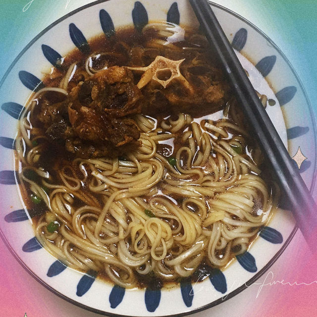 牛尾面,简单方便快手早餐