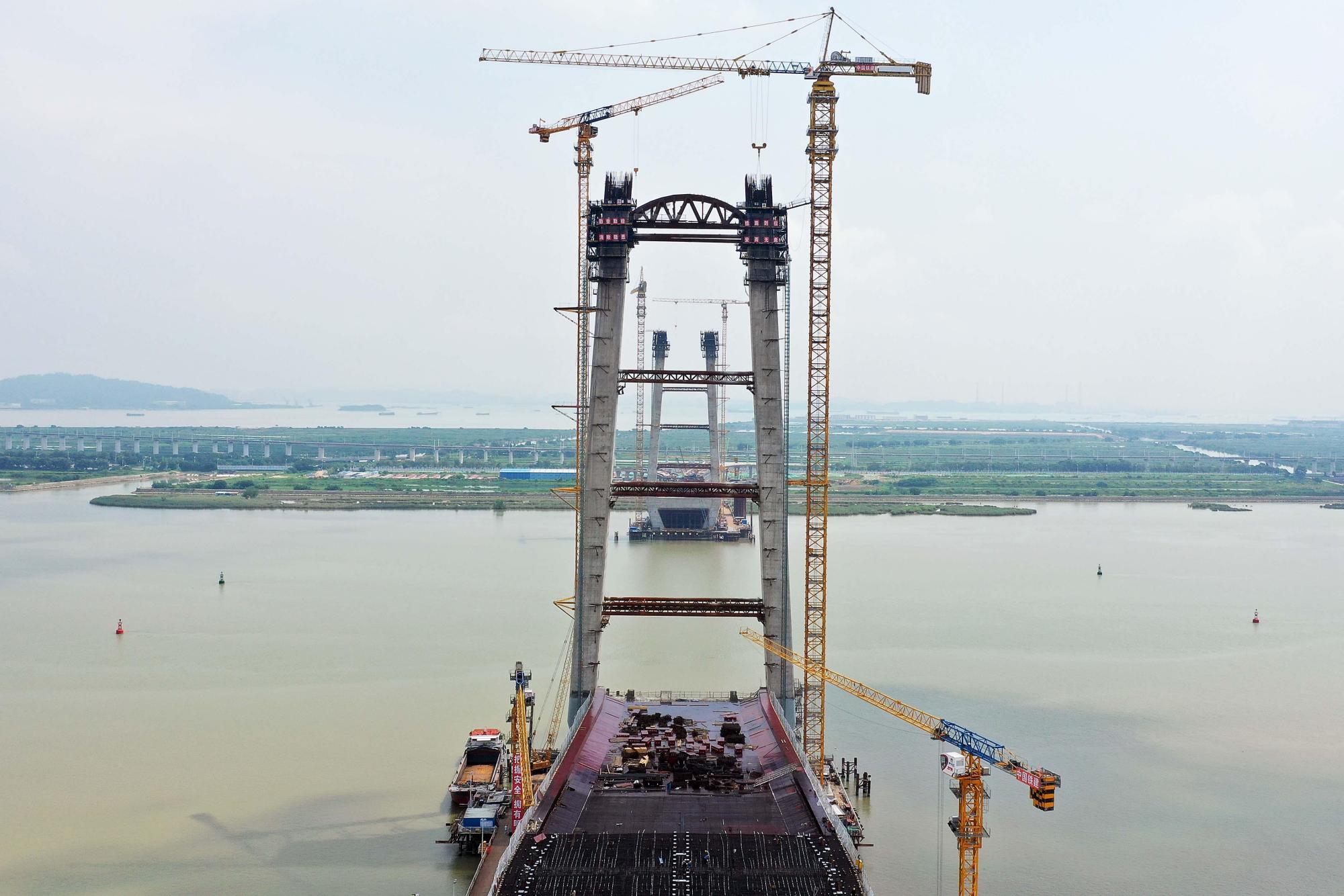 红莲大桥预计明年3月主桥合龙