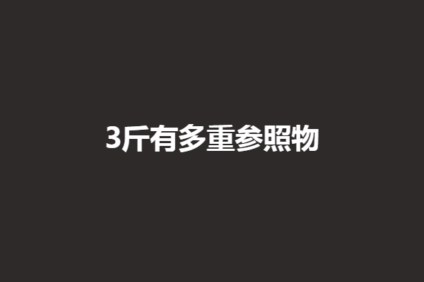 3斤有多重,参照物有哪些