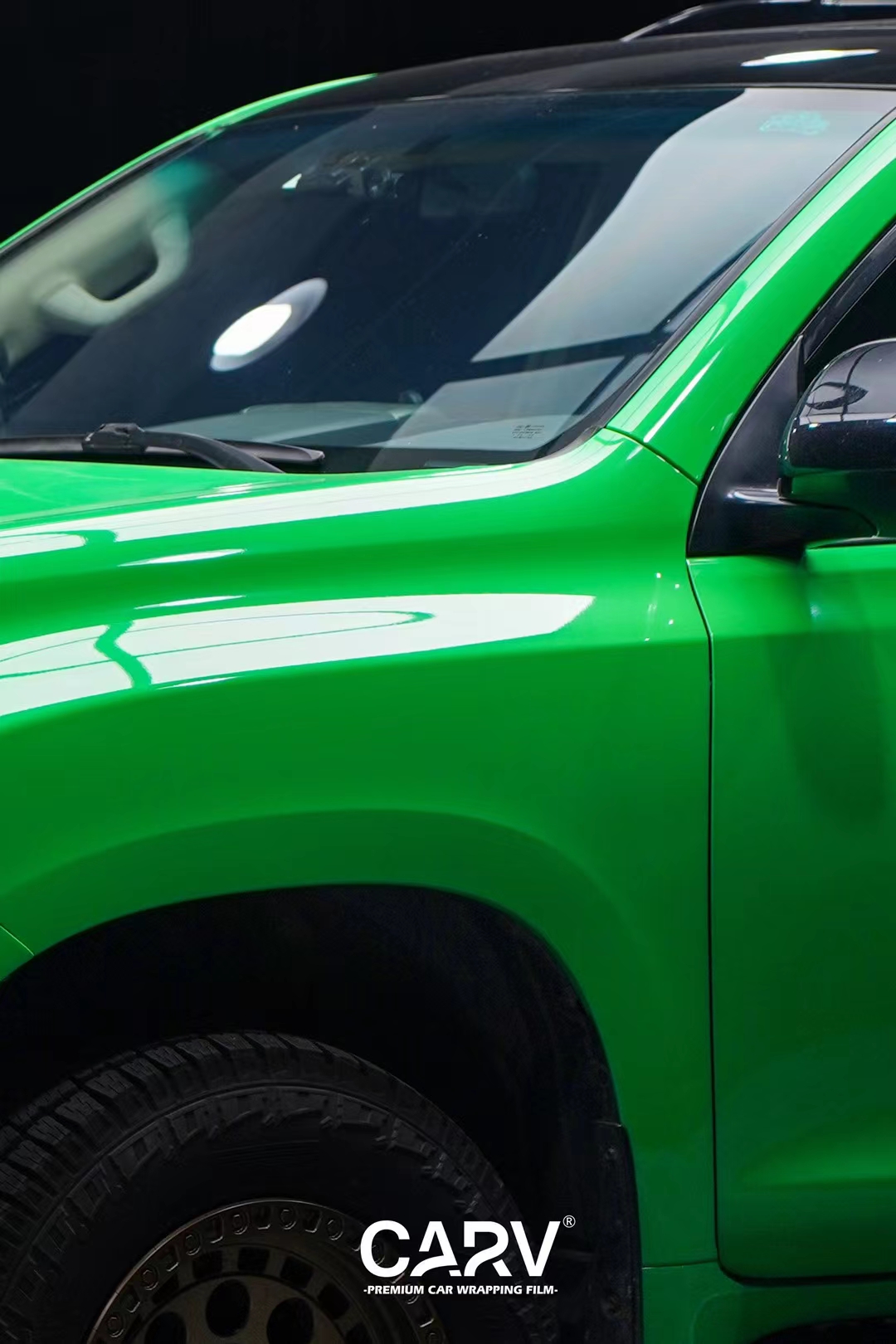 丰田普拉多卡孚改色膜白金信号绿,最具活力和个性化的颜色之一