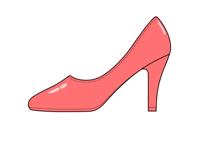 红高跟鞋简笔画 双11美丽女人必备的鞋子