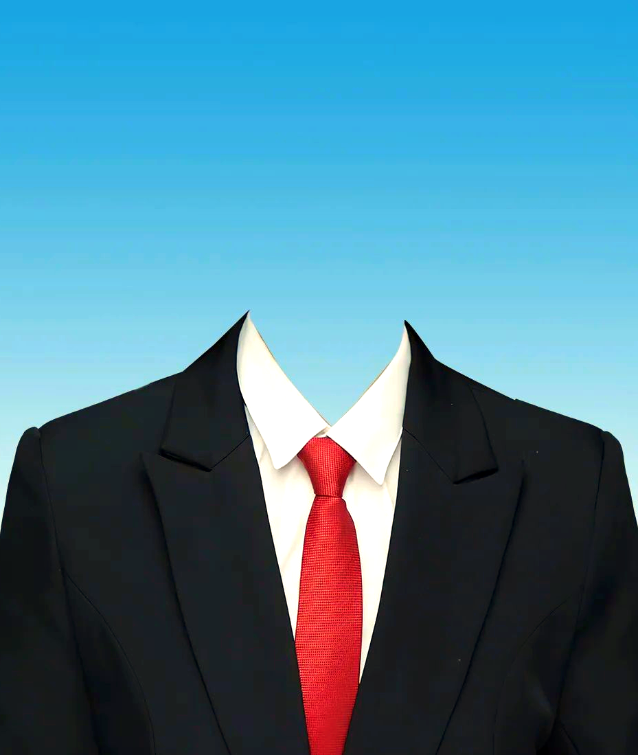 多种干部任免照片蓝白渐变色证件照p图素材