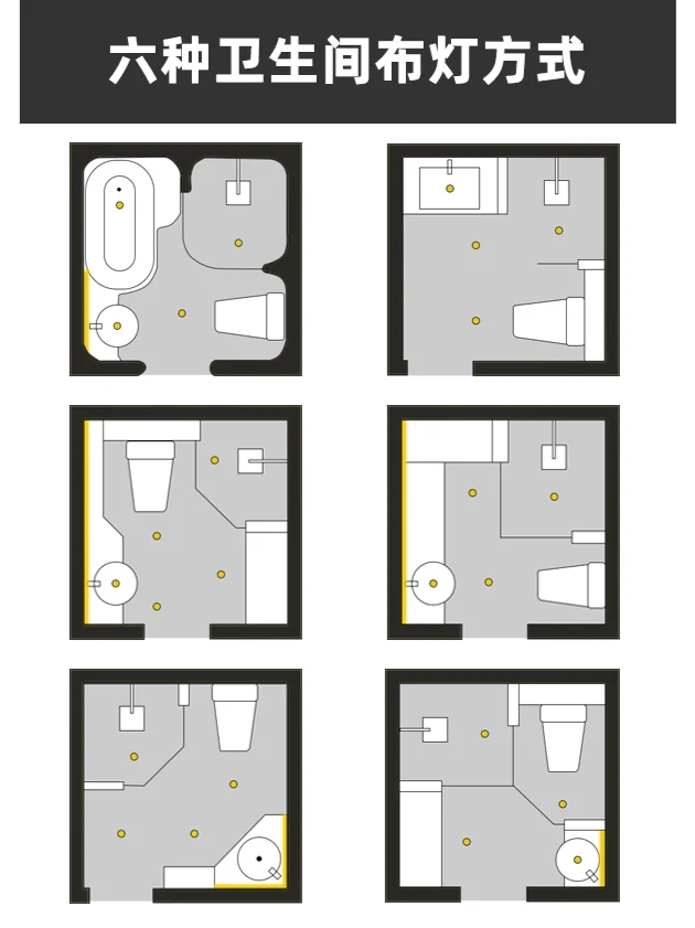 衛生間燈光佈置原則和燈具選購攻略,全在這裡!