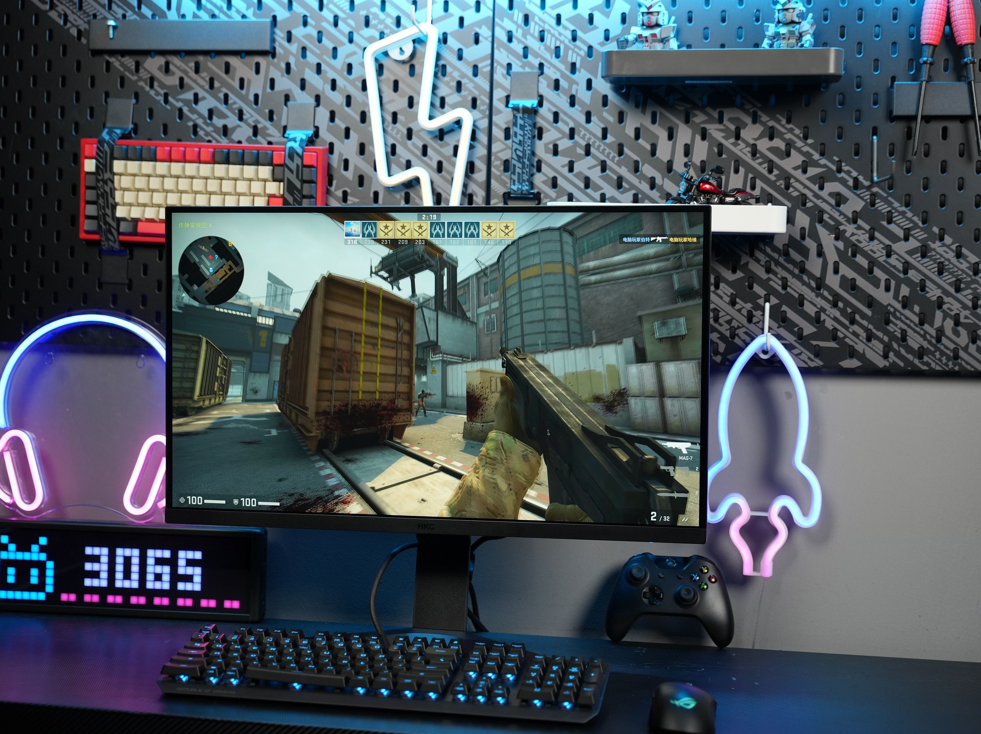 240hz高刷畅享枪战游戏,hkc电竞显示器vg273qk到手评测