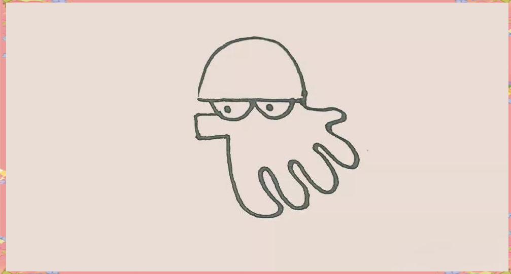 乌贼简笔画步骤与生物特征详解