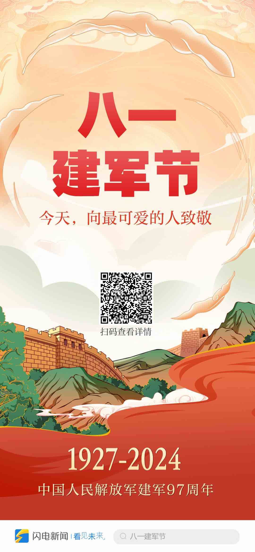 闪电海报|八一建军节,致敬最可爱的人