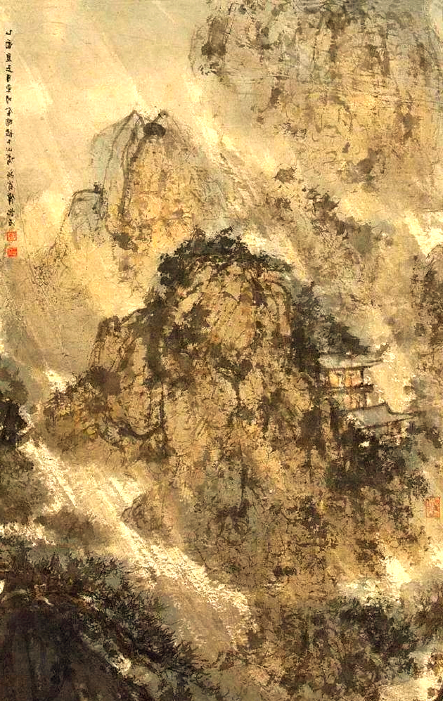 《潇潇暮雨》同样体现了傅抱石对自然之美的深刻领悟