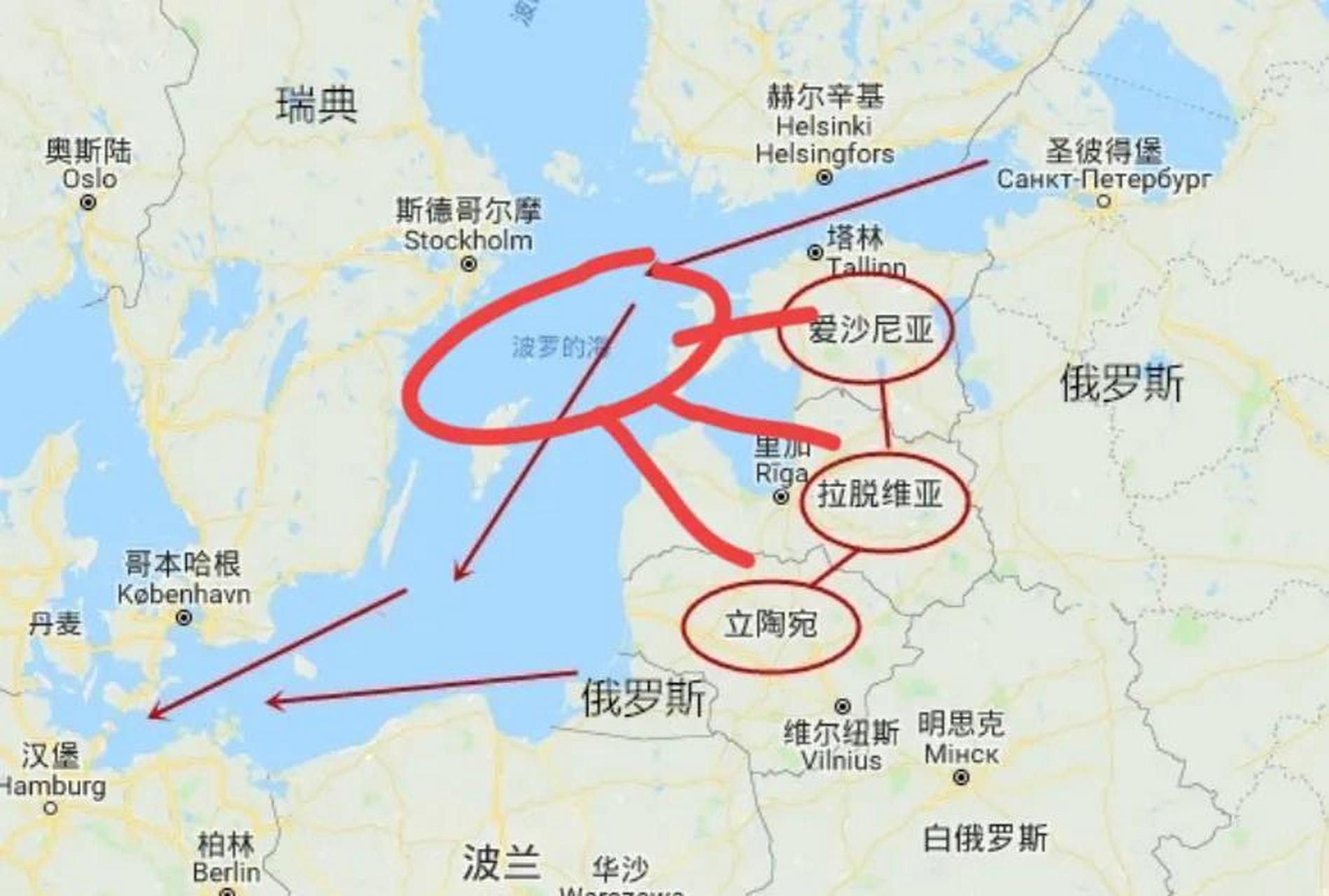 波罗的海三国位置地图图片