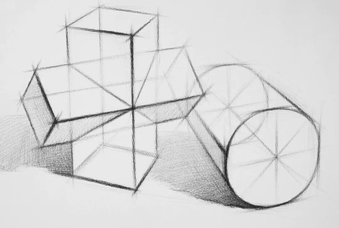 素材精选:石膏几何体结构素描系列