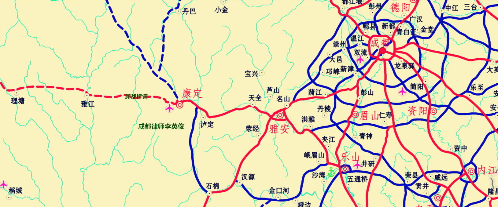 雅叶高速线路图图片