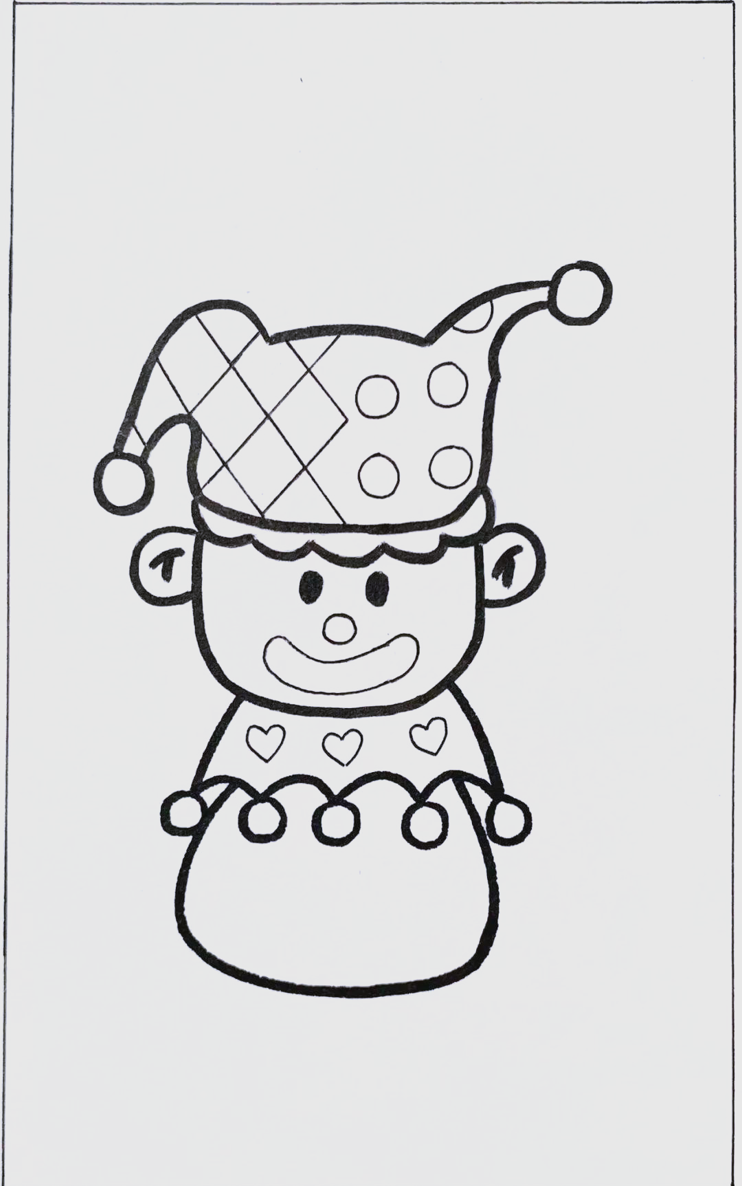 如何绘制小丑的简笔画形象