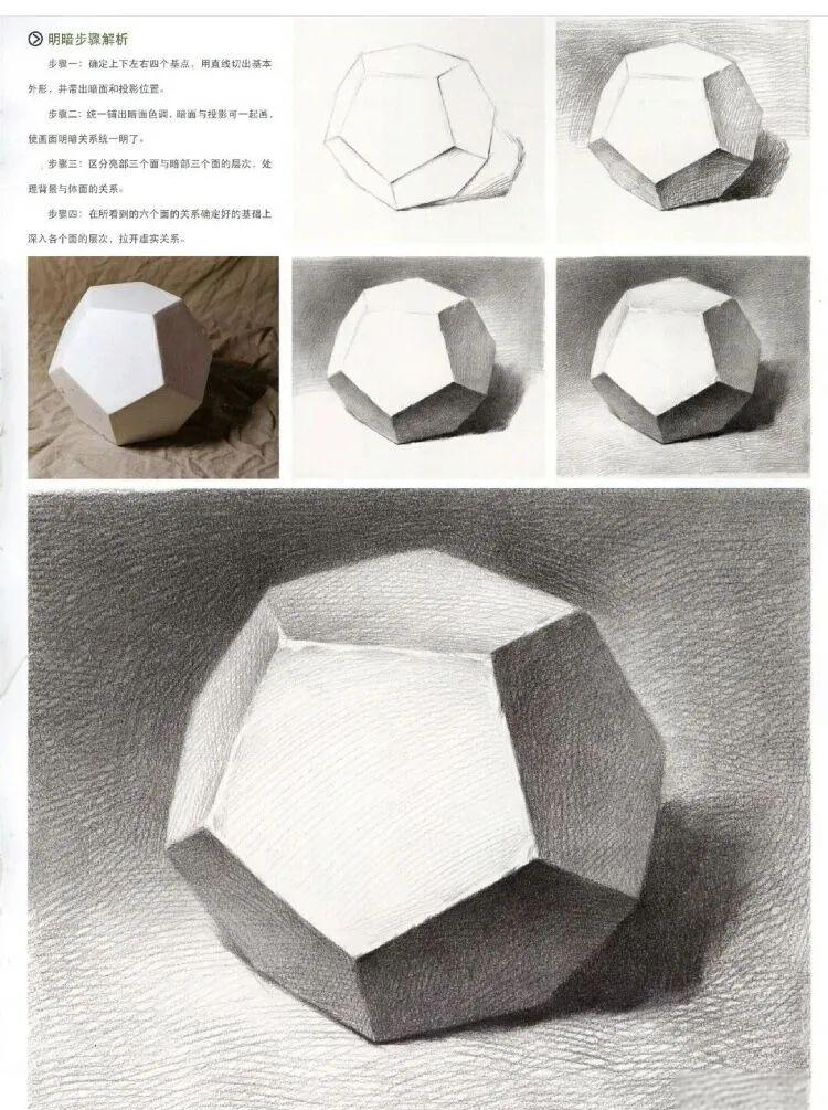素描石膏几何单体临摹素材精选,值得收藏学习