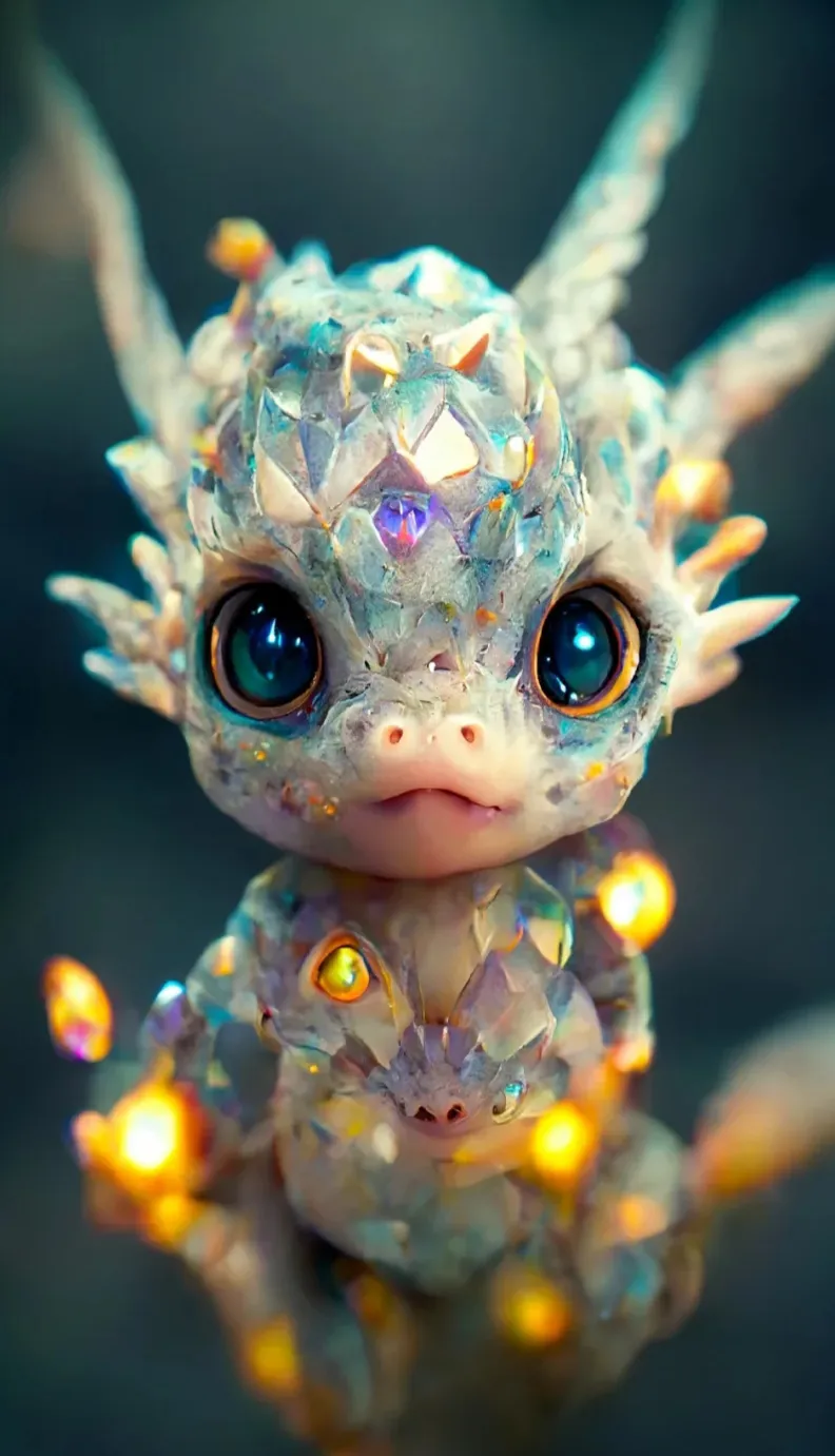 七彩水晶龙宝宝壁纸