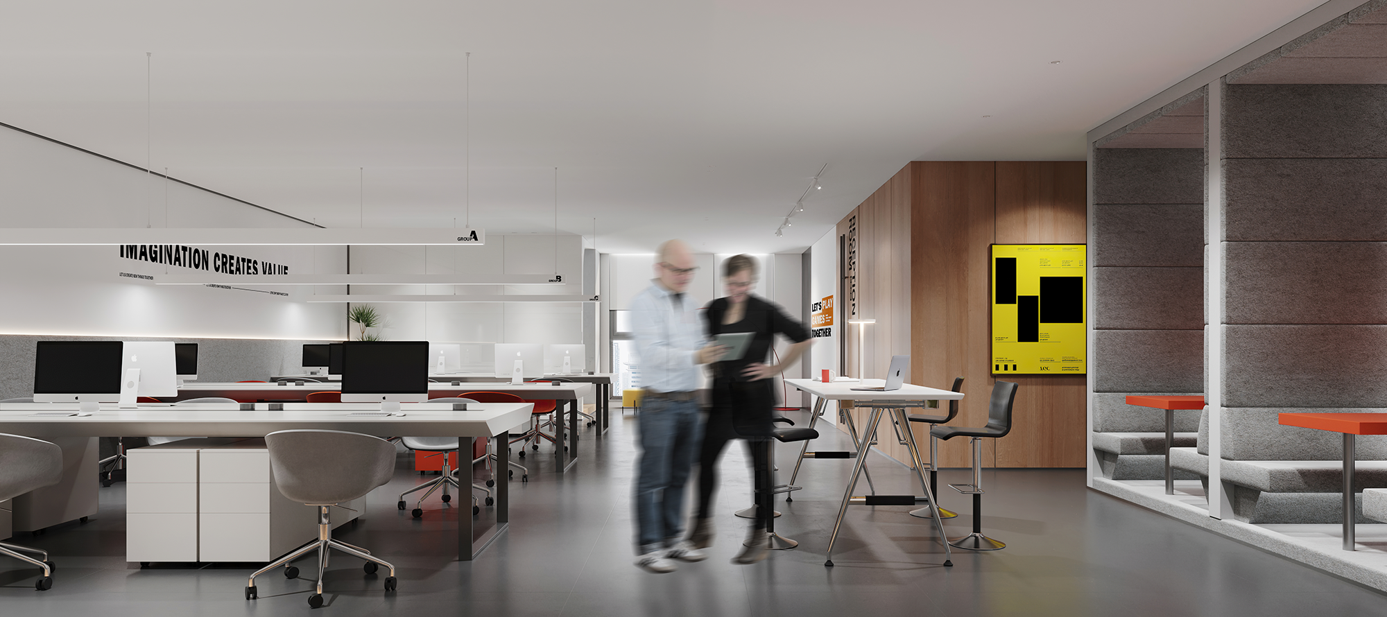 合肥工装公司:简约温馨的300平办公室设计效果图