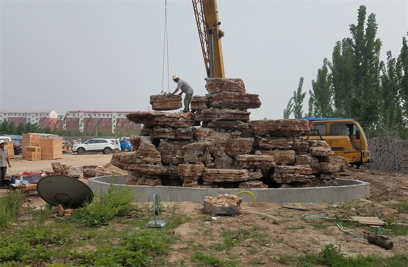阳泉景区假山施工 唐山假山施工队 赤峰斧劈石销售