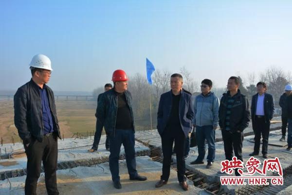 固始公路局对g328项目工程建设进行现场观摩