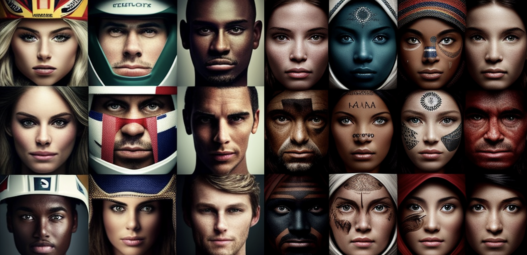 不同人种的脸图片图片